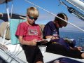 Studying on deck